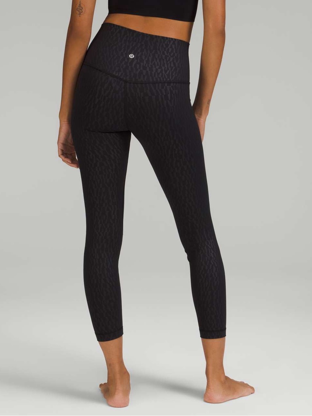 Lululemon Align High-Rise Pant 25" Segment Emboss Black Size 4